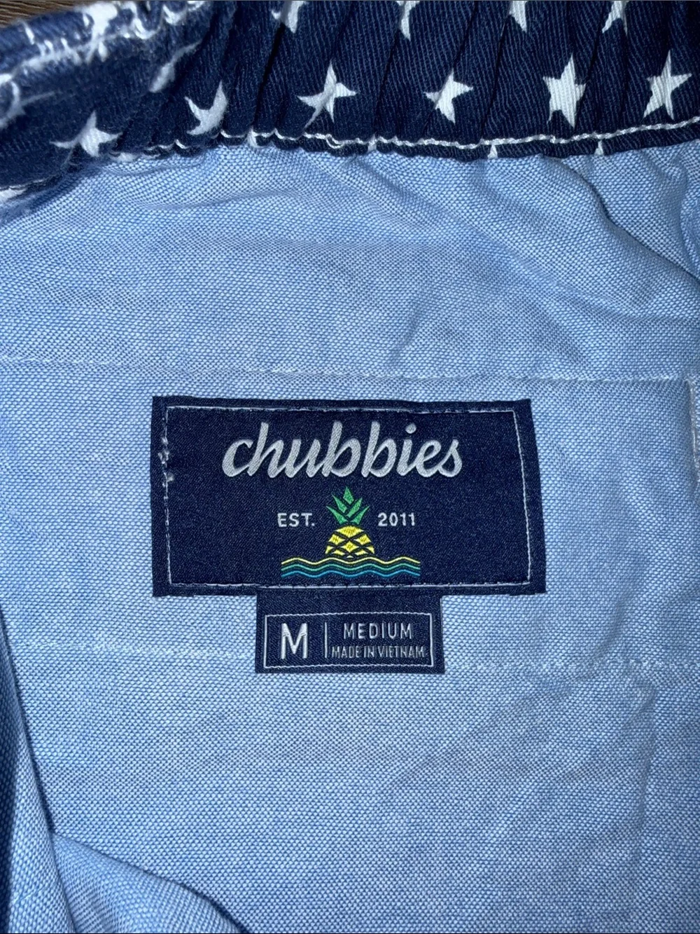 chubbies American Flag Print Swim Shorts - size medium 5.5 inseam